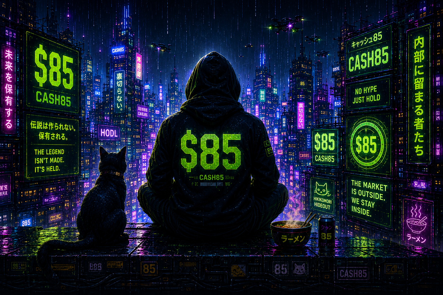 CASH85 cyberpunk city